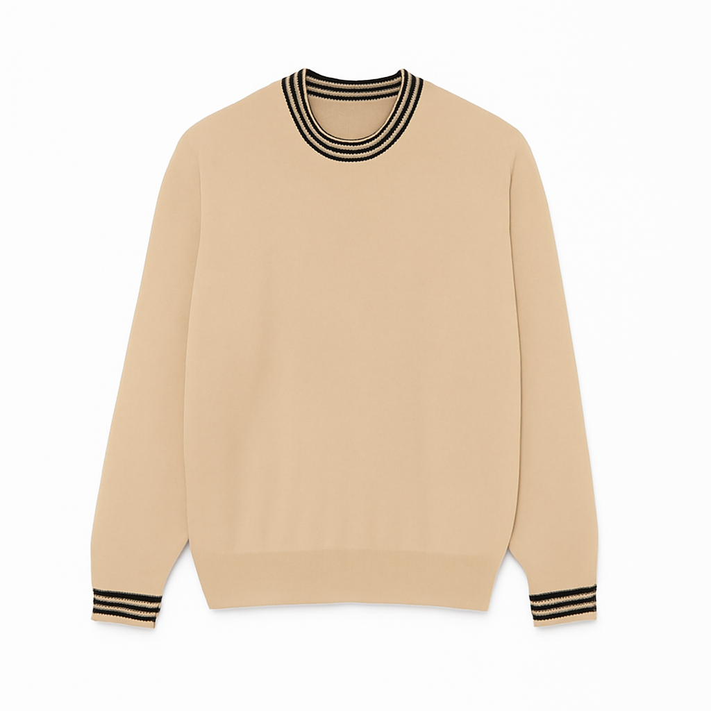 Gestreiftes Baumwoll-Jersey-Pullover