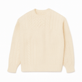 Wollpullover im entspannten Schnitt mit Patchwork