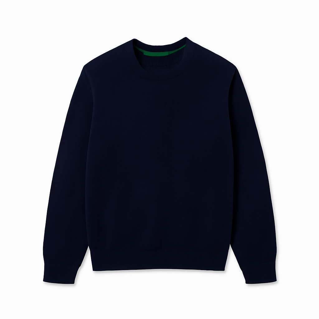 Rundhals-Pullover aus Merinowolle
