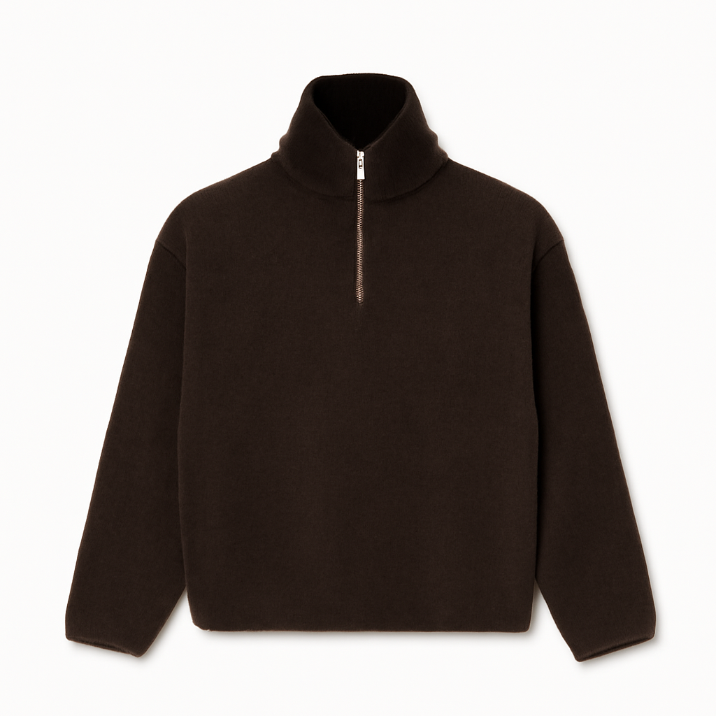 Polar-Fleece-Sweatshirt mit hohem Reißverschlusskragen
