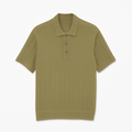Polokragen-Pullover aus geripptem Strick