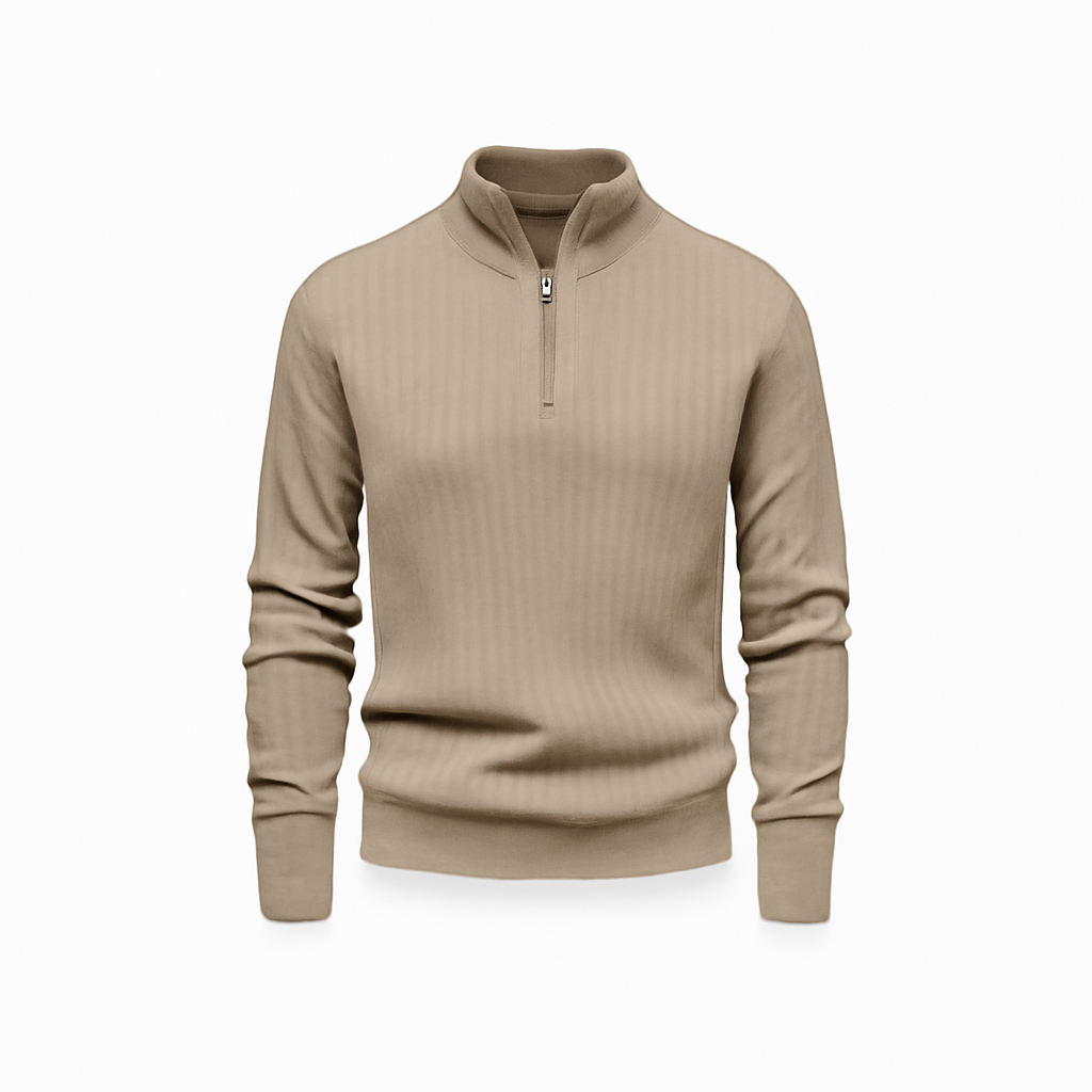 Strickpullover mit Reißverschluss