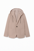 Twill-Jacke mit Kapuze