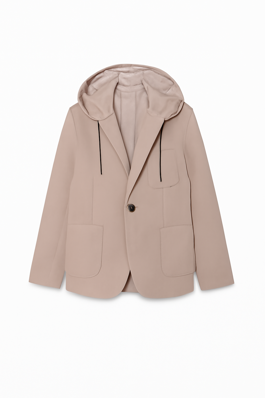 Twill-Jacke mit Kapuze
