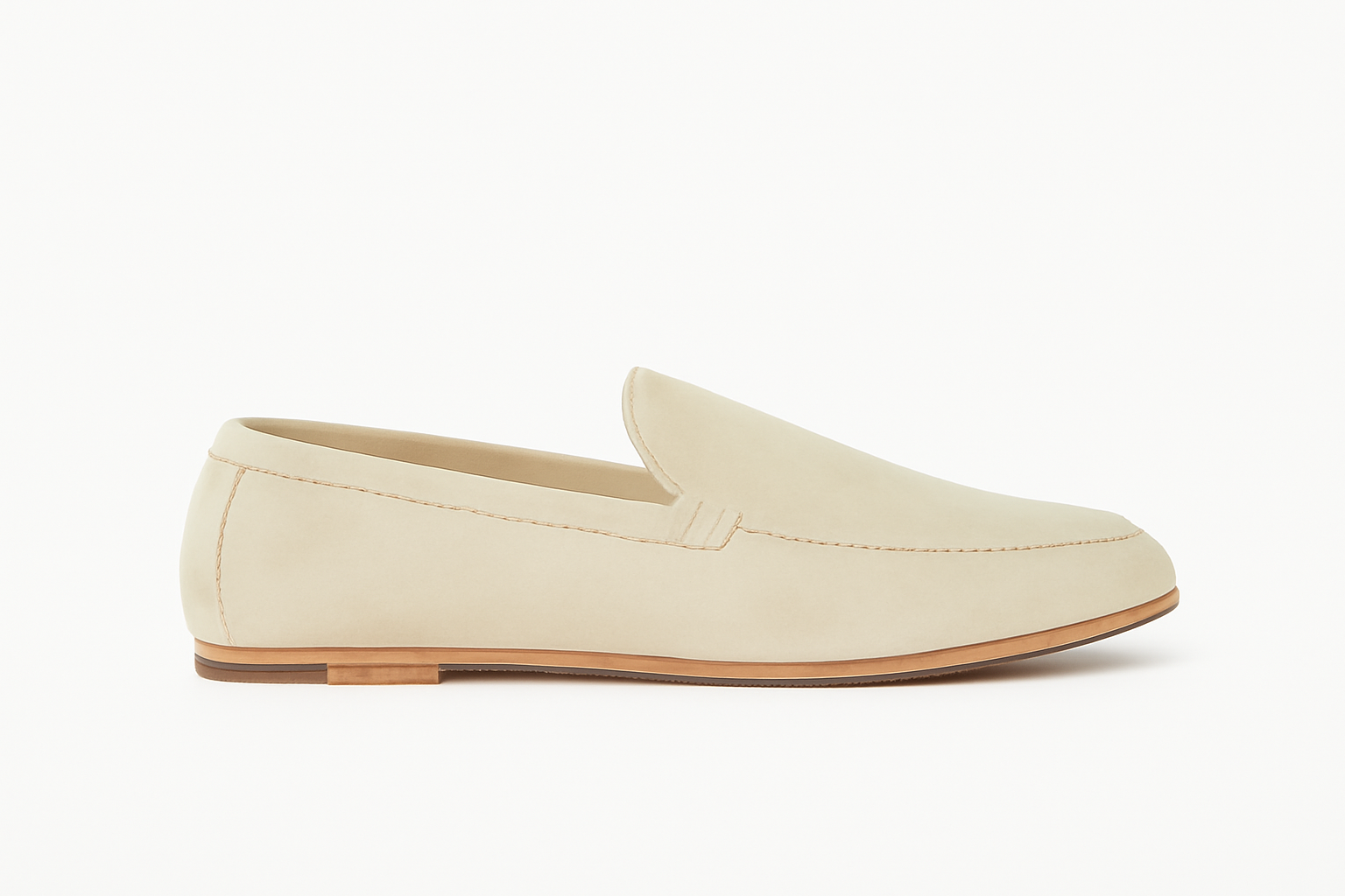 Sommer-Loafer Damen Joghurtfarbe
