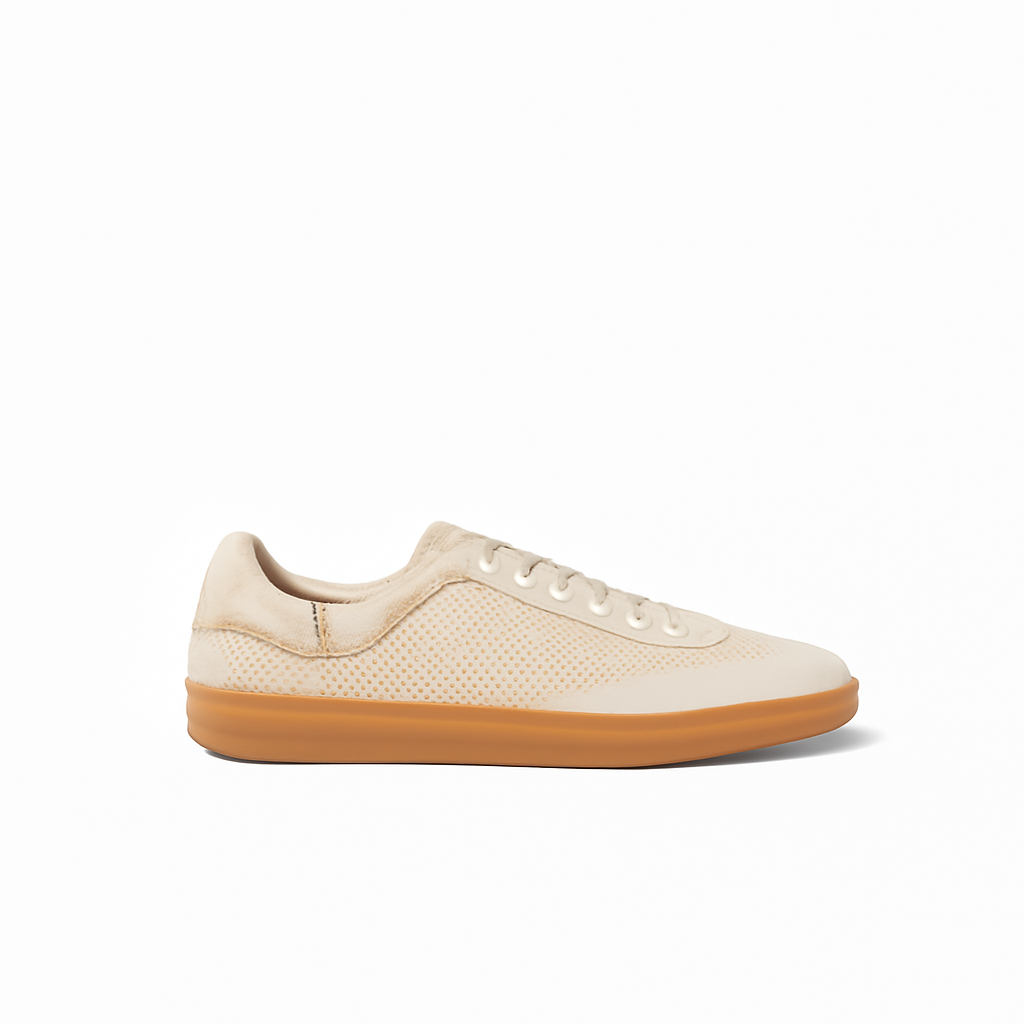 Powder White Canvas Sneakers