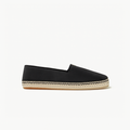 Espadrilles aus Bast mit Sohle in Blau Marine