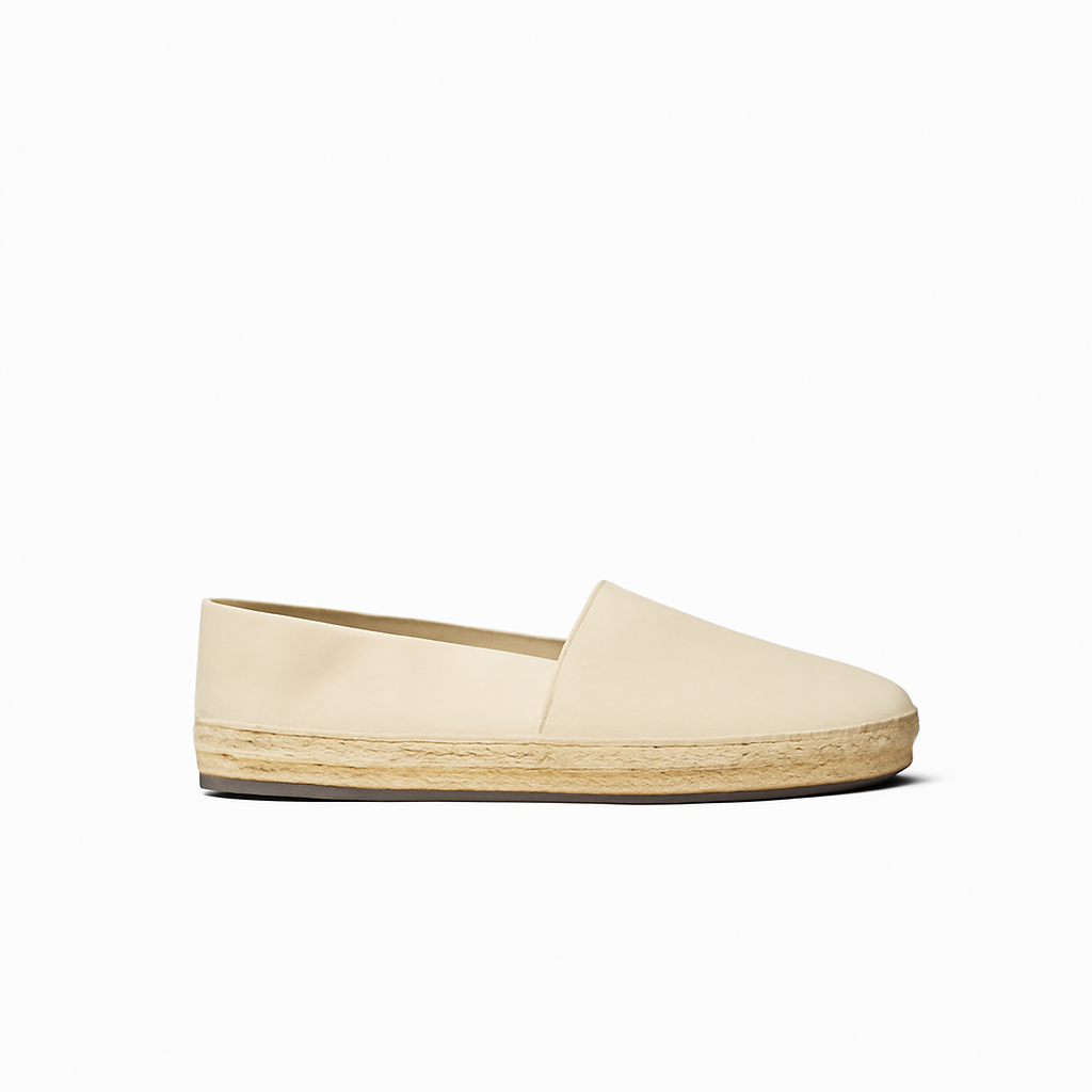 Espadrilles aus Bast mit Sohle in Naturfarben