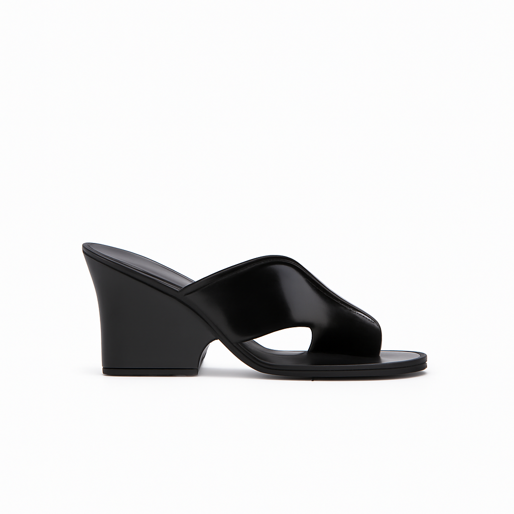 Black Leather Sandals