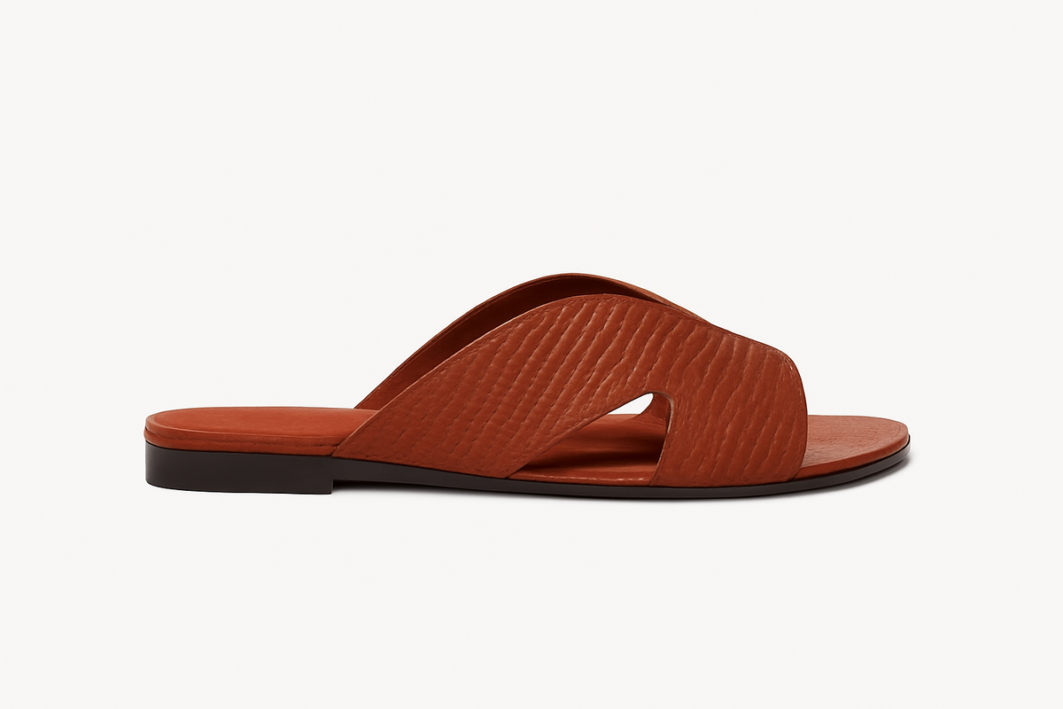 Vinegar Colored Leather Sandals