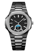 Uhr im Nautilus-Design aus Kohlefaser