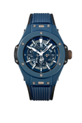Herrenuhr Chronograph Keramik Blau 45mm