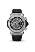 Herrenuhr Chronograph Silber Schwarz 44mm